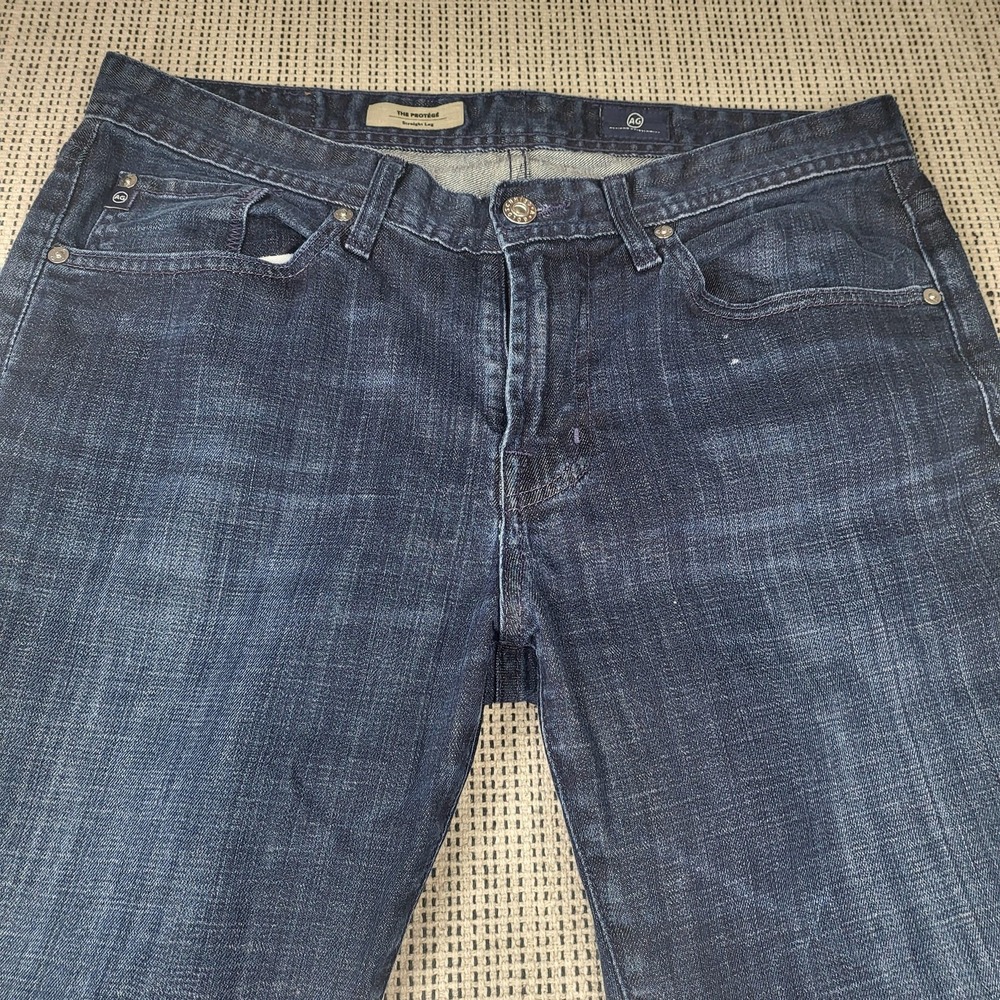 AG Adriano Goldschmied The Protege Jeans Mens 32x34 Blue Straight Leg Denim